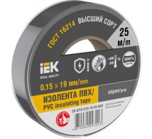 Изолента 0,15х19мм серая 25м  EX-IZ10-C15-19-25-K03  IEK