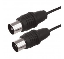 ВЧ кабель ТВ штекер - ТВ штекер, длина 5 метров, черный  17-5024  REXANT