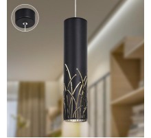 Светильник подвесной (подвес)  PL25 BK MR16 GU10 потолочный цилиндр черный  Б0061364  ЭРА