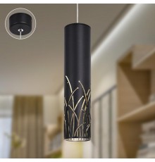Светильник подвесной (подвес)  PL25 BK MR16 GU10 потолочный цилиндр черный  Б0061364  ЭРА