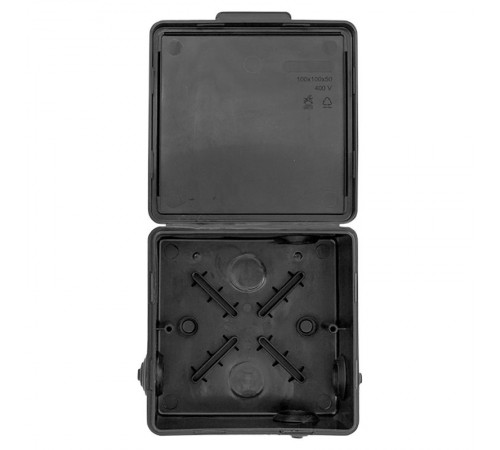 Коробка распределительная КМР-030-014 с крышкой (100х100х50), 8 мембр. вводов чёрная IP54  plc-kmr-030-014-b  EKF