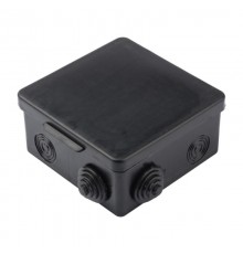 Коробка распределительная КМР-030-014 с крышкой (100х100х50), 8 мембр. вводов чёрная IP54  plc-kmr-030-014-b  EKF