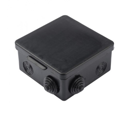 Коробка распределительная КМР-030-014 с крышкой (100х100х50), 8 мембр. вводов чёрная IP54  plc-kmr-030-014-b  EKF