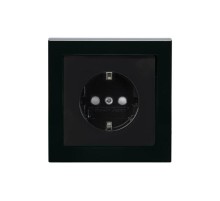 Розетка Shuko 16А 230В, в комплекте с рамкой, Impressivo, антрацит  20EUJ-81   2TKA00000438  ABB