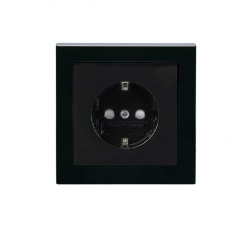 Розетка Shuko 16А 230В, в комплекте с рамкой, Impressivo, антрацит  20EUJ-81   2TKA00000438  ABB
