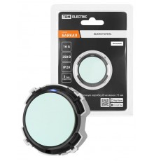 Выключатель 1-кл. 16А 250В проходной кнопочный механизм фисташковый, "Байкал"   SQ1819-0123  TDM