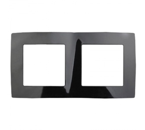 Рамка на 2 поста 12-5002-06  ,  чёрный  Б0014756  ЭРА