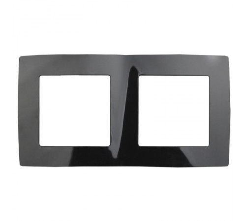 Рамка на 2 поста 12-5002-06  ,  чёрный  Б0014756  ЭРА