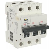 Выключатель автоматический трехполюсный M06N 3P B 10А 6кА ARMAT  AR-M06N-3-B010  IEK