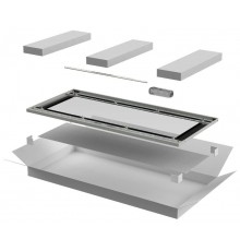 LINEA E Дверь стеклянная 600мм шкафа 18U сер.  LE35-18U6X-DR  ITK