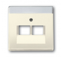 Плата центр. (накладка) для 2-постовой телекоммуникационной розетки, серия solo/future, цвет savanne/сл. кость  1710-0-3146   2CKA001710A3146  ABB