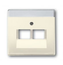 Плата центр. (накладка) для 2-постовой телекоммуникационной розетки, серия solo/future, цвет savanne/сл. кость  1710-0-3146   2CKA001710A3146  ABB