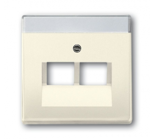 Плата центр. (накладка) для 2-постовой телекоммуникационной розетки, серия solo/future, цвет savanne/сл. кость  1710-0-3146   2CKA001710A3146  ABB