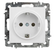 Розетка Intro Accent 6-202-01 2P+E Schuko, 16А-250В, IP20, СУ, AL/CU, белый   Б0063678  Intro