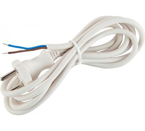 UX-2x0,75-3m-B Шнур питания с вилкой б/з ПВС 2x0,75 3м черный (50/1800)  Б0048685  ЭРА