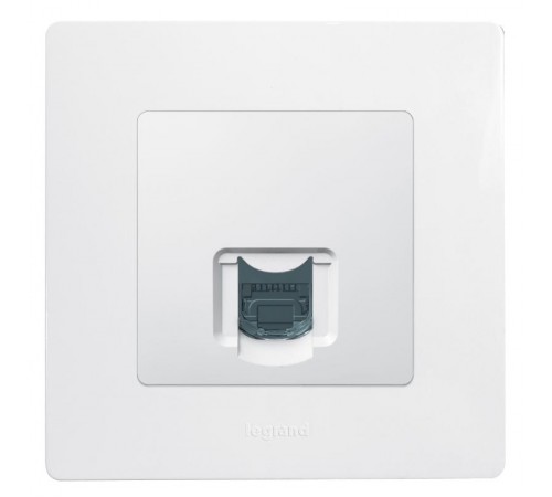 Etika Белый Розетка компьютерная RJ45 одинарная 5 кат. UTP  672241  Legrand