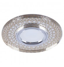 Светильник точечный встраиваемый под лампу, с подсветкой CD981 15LED*2835 SMD 4000K, MR16 50W G5.3, прозрач., золото (он же BS-CD981)  32438  FERON