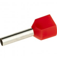 Наконечник-гильза двойная с изолир.фланцем 1 кв.мм красный (НШВИ2)  IFD2-1.0-8RD  DKC