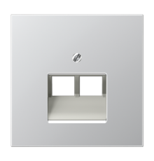 Крышка для двойных телефонных и компьютерных розеток (UAE), фиксация винтом; металл; алюминий; Aluminium  AL2969-2UA  Jung