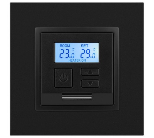 14-4111-05 Терморегулятор универс. 230В-Imax16А, IP20, Эра Elegance, антрацит  Б0034379  ЭРА