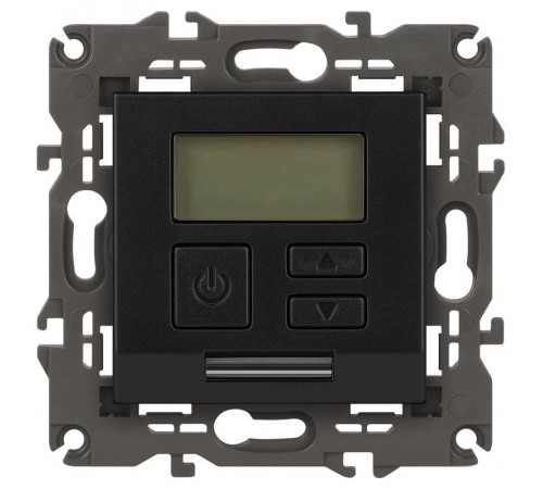 14-4111-05 Терморегулятор универс. 230В-Imax16А, IP20, Эра Elegance, антрацит  Б0034379  ЭРА