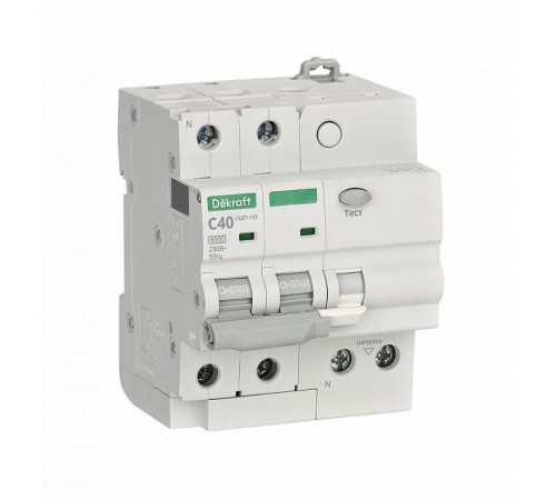 Устройство защиты от дугового пробоя 2P 40A УЗДП-103 6кА  19093DEK  DEKraft