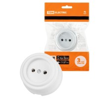 Розетка 2П 10А 250В белая "Виви"  SQ1820-1011  TDM