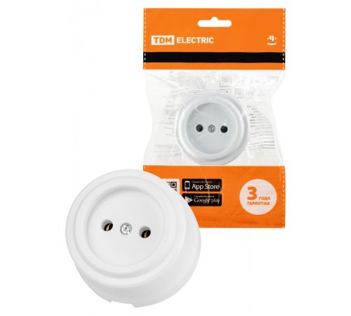 Розетка 2П 10А 250В белая "Виви"  SQ1820-1011  TDM