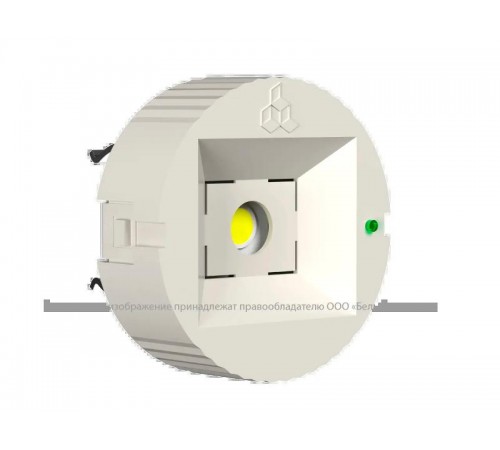 Световой указатель аварийного освещения светодиодный BS-OKO-10-L1-24 Black черный 24В 4,2Вт IP20 накладной централизованный  a15319  Белый свет