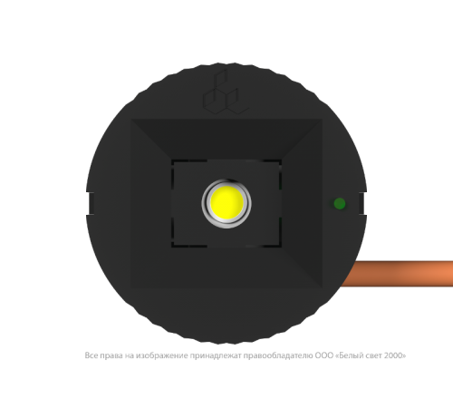 Световой указатель аварийного освещения светодиодный BS-OKO-10-L1-24 Black черный 24В 4,2Вт IP20 накладной централизованный  a15319  Белый свет