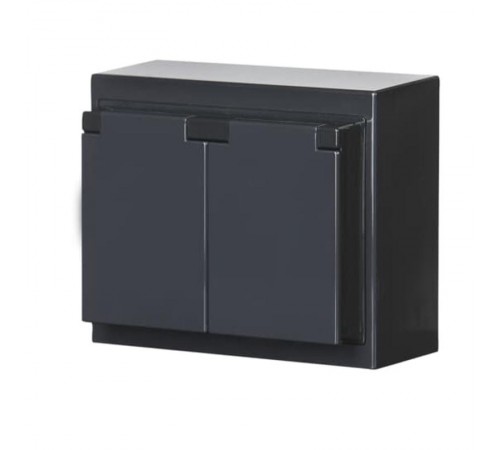 Розетка Double Shuko 16А 230В накладного монтажа, IP44, Impressivo, антрацит  302ESW-81   2TKA00001754  ABB