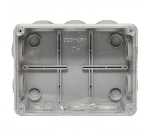 Коробка распределительная КМР-050-041пк пылевлагозащищенная,10 мембранных вводов, уплотнительный шнур, прозрачная крышкой (150х110х70) EKF PROxima  p