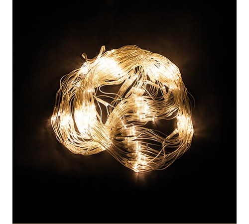 Гирлянда - сеть 160 диодов  2700К   CL70   1,5х1,5м + 1.5м прозрачный шнур, IP20  32355  FERON