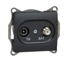 Glossa Антрацит Розетка TV-SAT оконечная 1DB  GSL000797  SE