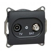 Glossa Антрацит Розетка TV-SAT оконечная 1DB  GSL000797  SE