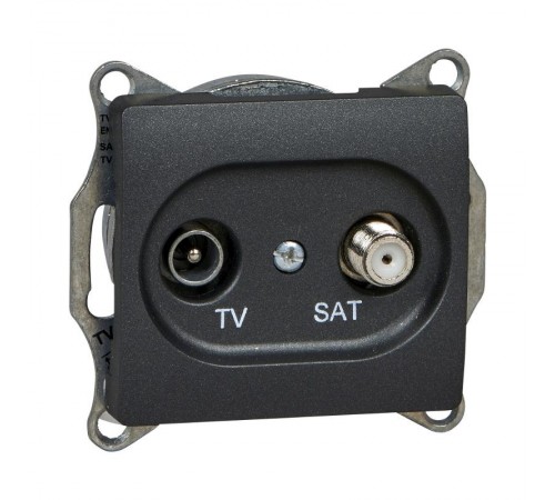 Glossa Антрацит Розетка TV-SAT оконечная 1DB  GSL000797  SE