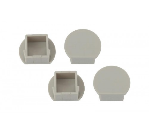 Набор заглушек для профиля LF281, 1915-3A 4 глухие круглые  Б0039459  ЭРА