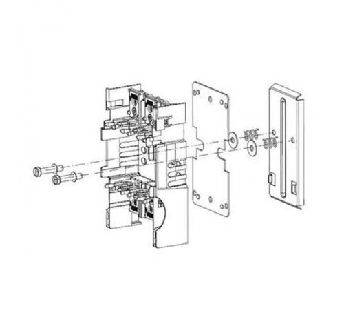 XLP00 пруж. защелка для установки на сдвоенной DIN рейке  1SEP407897R0001  ABB