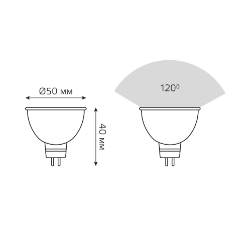 Лампа светодиодная Elementary MR16 11W 850lm 6500K GU5.3 LED 1/10/100  13531  Gauss