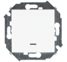 Simon 15 Белый Выключатель 1-кл с подсветкой, 16А 250В, винт. зажим  1591104-030  Simon