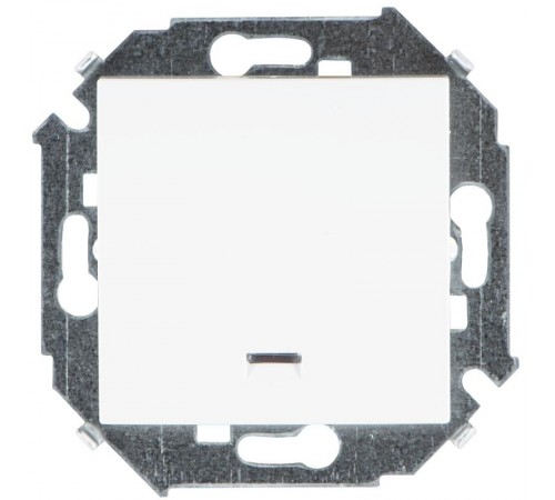 Simon 15 Белый Выключатель 1-кл с подсветкой, 16А 250В, винт. зажим  1591104-030  Simon