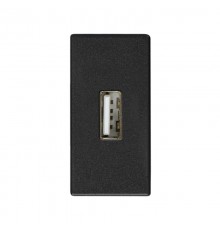 Simon 27 Розетка для подключения USB-разъёма 2.0, тип "А"(4*12мм), винтовое соединение, узкий модуль, S27, гр  2701090-038  Simon