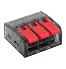 Строительно-монтажная клемма СМК 221-613 с рычагом 3 отверстия 0.5-4.0(6) мм2 EKF PROxima  plc-smk-221-613  EKF