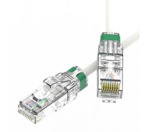 Патч-корд неэкранированный SLIM CAT6A U/UTP 4х2, 28 AWG, LSZH, белый, 2м  RN6AUU4520WH-28  DKC