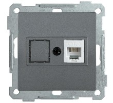 BOLERO антрацит Розетка телефонная RJ12 РТ12-1-Б  ETB10-K95  IEK