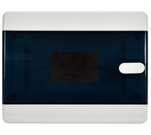 Корпус пластиковый навесной на 8 модулей ЩРН-П-8 IP41 черная прозрачная дверь UNION Compact  UIC-KP12-N-08-41-K01  IEK