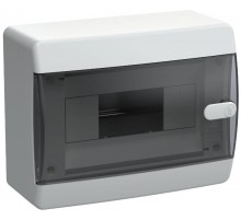 Корпус пластиковый навесной на 8 модулей ЩРН-П-8 IP41 черная прозрачная дверь UNION Compact  UIC-KP12-N-08-41-K01  IEK