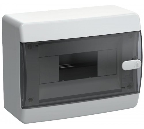 Корпус пластиковый навесной на 8 модулей ЩРН-П-8 IP41 черная прозрачная дверь UNION Compact  UIC-KP12-N-08-41-K01  IEK