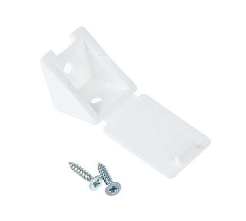 Мебельный уголок с шурупом - белый (4 шт) - пакет   108982  Tech-KREP