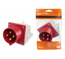 Вилка 514 стационарная 3Р+РЕ 16А 380В IP44   SQ0605-0012  TDM